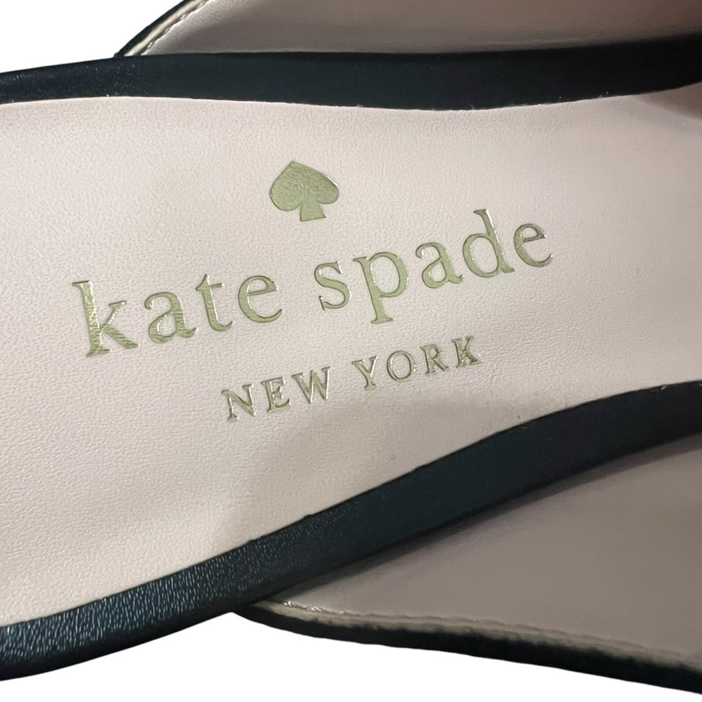 kate spade Black Pointed Toe Suede Mules - Picture 8 of 8